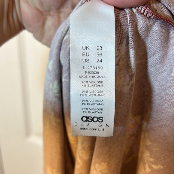 ASOS curve design off the shoulder floral midi dress Size 24 - Picture 4 of 5